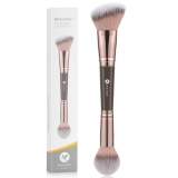 KINGMAS Foundation Makeup Brush, Double Ended Bronzer Review seint makeup
