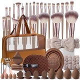 HGHDBT 55Pcs Brown Makeup Brushes Set Professional Make Review makeup artist