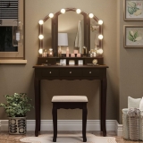 Tiptiper Vanity Desk, Makeup Vanity Set with Lighted Review makeup vanity with lights