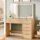 47“Makeup Vanity Desk with 44.8″ Mirror and Lights, Review makeup vanity