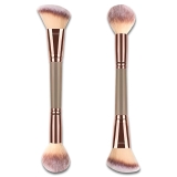 Double-Ended Foundation Makeup Brush, Angled/Round Top Review seint makeup