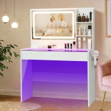 Vanity Desk,Makeup Vanity Desk with Mirror and Review makeup vanity with lights