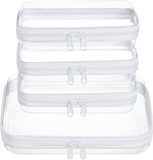 4 pcs Clear Zipper Pouches,Hard Shell Zipper Case, Review makeup bags