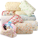 Paterr 10 Pcs Quilted Makeup Bag Bulk Cotton Floral Review makeup bags