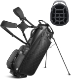 14 Way Golf Stand Bag, Full Length Dividers PU Leather Review vessel golf bags