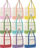 Sanwuta 9 Pcs Canvas Tote Bags Bulk with Outer Pocket Review bag canvas tote