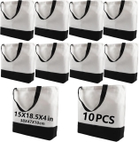 OKBA 10 pcs Sublimation Tote Bags,polyester tote bags Review canvas tote bag