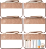 Kajaia 6 Pcs Boho Clear Cosmetic Bags Flat Zipper Pouch Review makeup bag