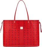 MCM Liz Large Reversible Shopper Tote Purse, Candy Red Review mcm bag