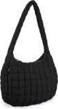 Quilted Puffer Tote Bag Purse Puffy Crossbody Shoulder Review wendyʼs biggie bag