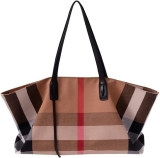 Designer Inspired Plaid Tote Bag for Women, Canvas Work Review burberry bag