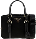 Prada Black Nylon Saffiano Satchel Shoulder Bag Review prada bag and purse