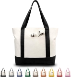 TOPDesign 1 | 3 | 6 | 30 Pack Canvas Tote Bag with an Review tote bag