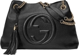 Gucci Soho Medium Black Double Leather Chain Shoulder Review gucci bag