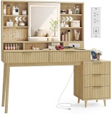 VASAGLE MAXE Collection – Vanity Desk with Sliding Review makeup vanity