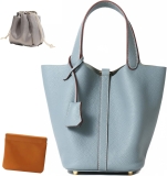 Genuine Leather Lock Design Bucket Bag Vegetable Review hermes bag