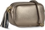 Italian Genuine Metallic Leather Crossbody Bag for Review glamaholic bag