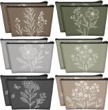 Sweetude 12 Pcs Vintage Flowers Makeup Bag Bulk Boho Review makeup bags