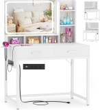 Small Vanity Desk, Vanity Desk with Mirror and Lights, Review makeup vanity with lights