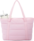 Narwey Puffer Tote Bag for Women Girl, Puffy Work Tote Review bag in tote