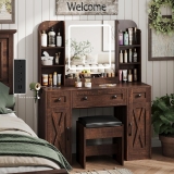 Vabches Makeup Vanity Desk, Vanity Mirror with Lights Review makeup vanity with lights