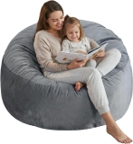 3 Ft Large Bean Bag Chairs for Adults/Teens with Memory Review bean bag chairs