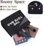 Tote Bag with Zipper Tote Bag for Women Canvas Review the tote bag