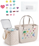 BAGSMART Large Beach Bag for Women with Cooler, Rubber Review bogg bag sale