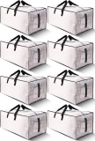 HOMESURE 8 Pack Large Strong Moving Bags with Zippers & Review bag