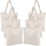 Segarty 6 Packs Large Canvas Tote Bags, 20X15 Inch Review bag canvas tote