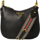 Prada Vitello Phenix Black Leather Crossbody Bag with Review prada bag and purse