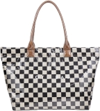 Checkered Tote Bag for Women,Trendy Print Handbag,Large Review goyard tote bag