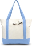 TOPDesign 1-Pack Canvas Tote Bag with an External Review tote bag