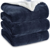 Bedsure GentleSoft Sherpa Fleece Blanket Queen Size for Review winter blanket