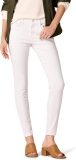 Seller Essentials Women’s Mid-Rise Stretchy Skinny Review white jeans
